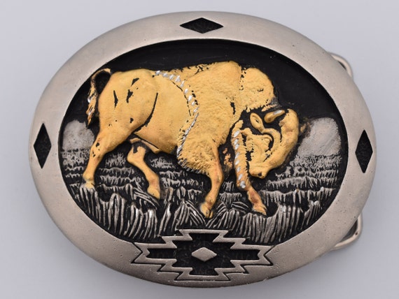 BUFFALO BILL WOOD BOVINE BISON HUNTING PLAINS INDIAN LEATHER BELT & BUCKLE USA BUFFALO BILL WOOD BOVINE BISON HUNTING PLAINS INDIAN LEATHER BELT & BUCKLE USA