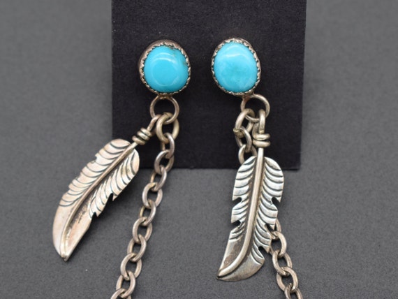 Vintage Handmade Sterling Silver with Turquoise S… - image 5