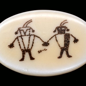 Kachina Figures Rock Art Pictograph Pictogram Southwestern Vintage Belt Buckle