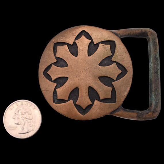 Tech Ether Guild Large Flake Solid Brass 1970s Hi… - image 3