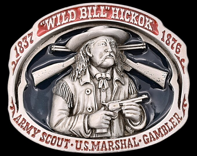 Wild Bill Hickok Army Scout U.S. Marshal Gambler Belt Buckle Etsy