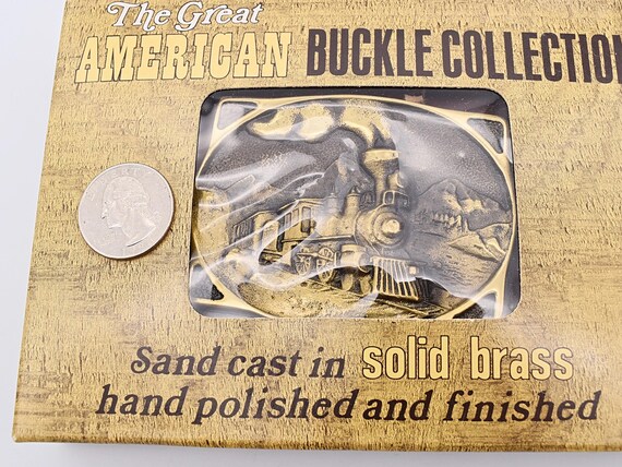 Solid Brass Train Engine American West Vintage Be… - image 3