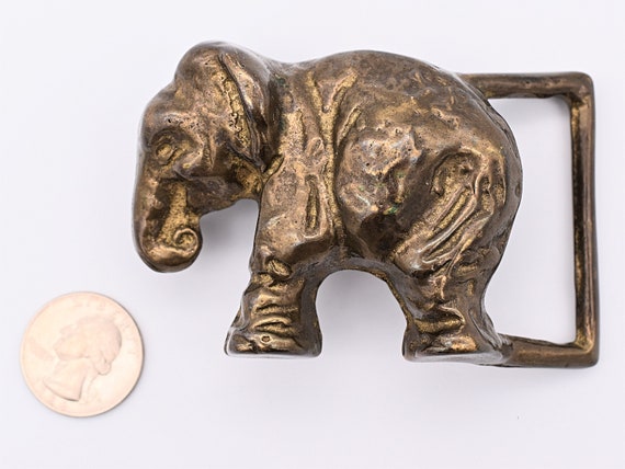 Solid Brass Elephant Circus Animal Hippie Boho Vi… - image 4