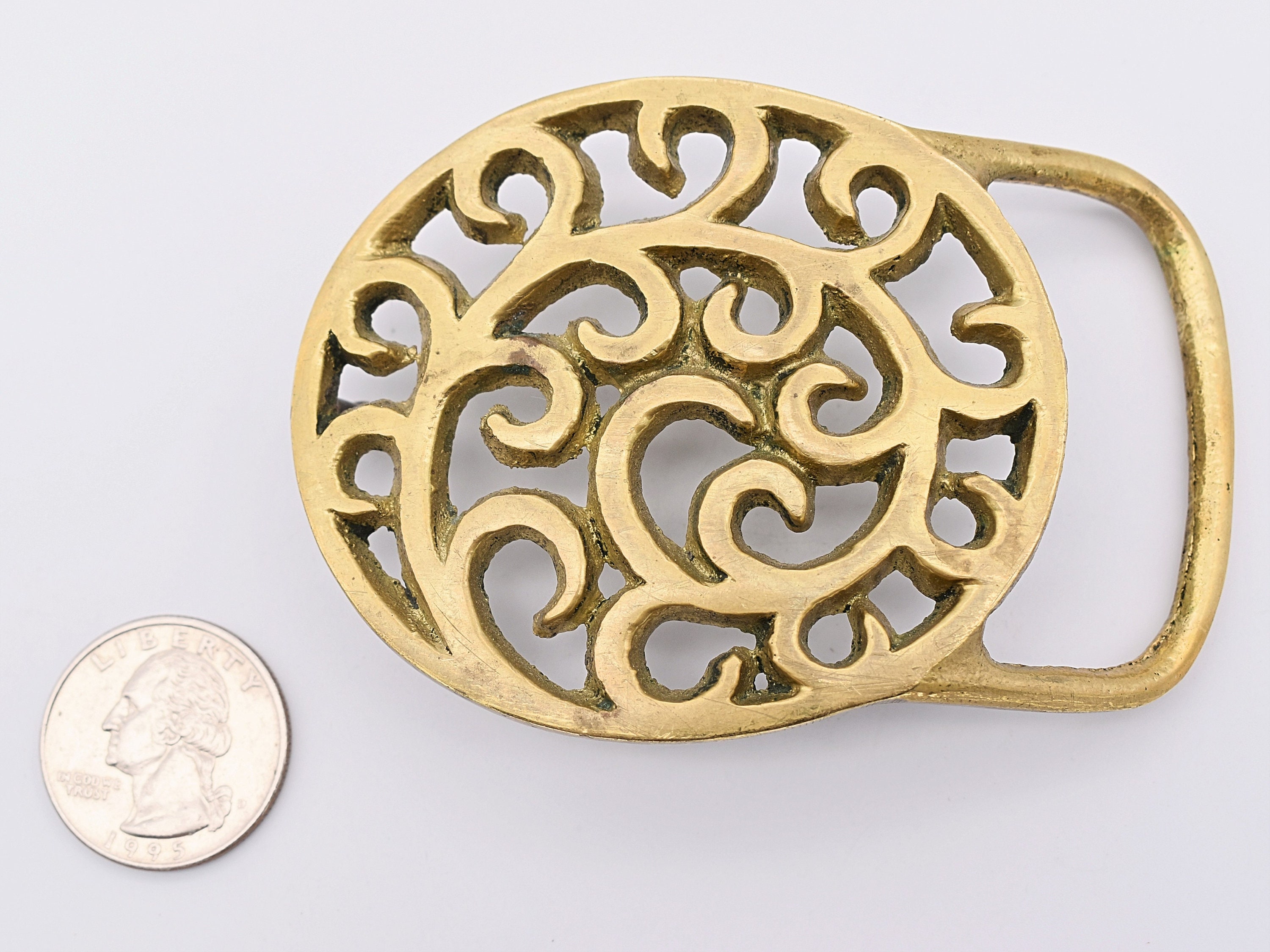 Vintage Handcast Brass Belt Buckle Boho Hippie Botanical & Lion Animal Figural il_fullxfull.4513303363_jdjn.jpg main image 2