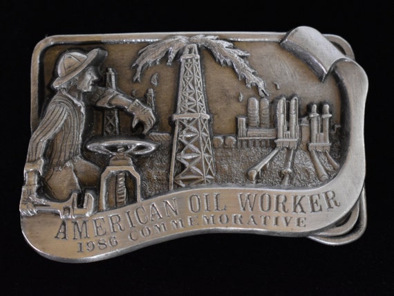 POSTAL WORKER BELT BUCKLE LIMITED EDITION ~~ NEW S ARROYO GRANDE 1986 PEWTER U