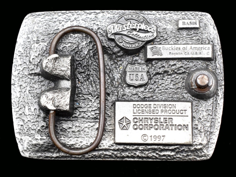 Dodge Ram Tough 4x4 Pickup Truck Offroad Mud Country Logo Vintage Belt Buckle
