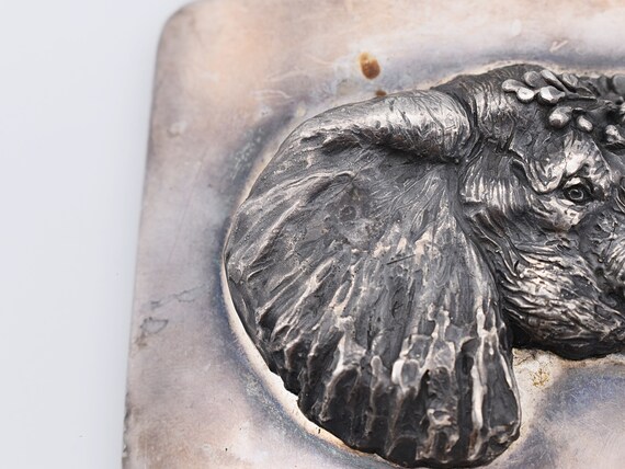 Solid Sterling Silver Elephant Watering Hole Vint… - image 5