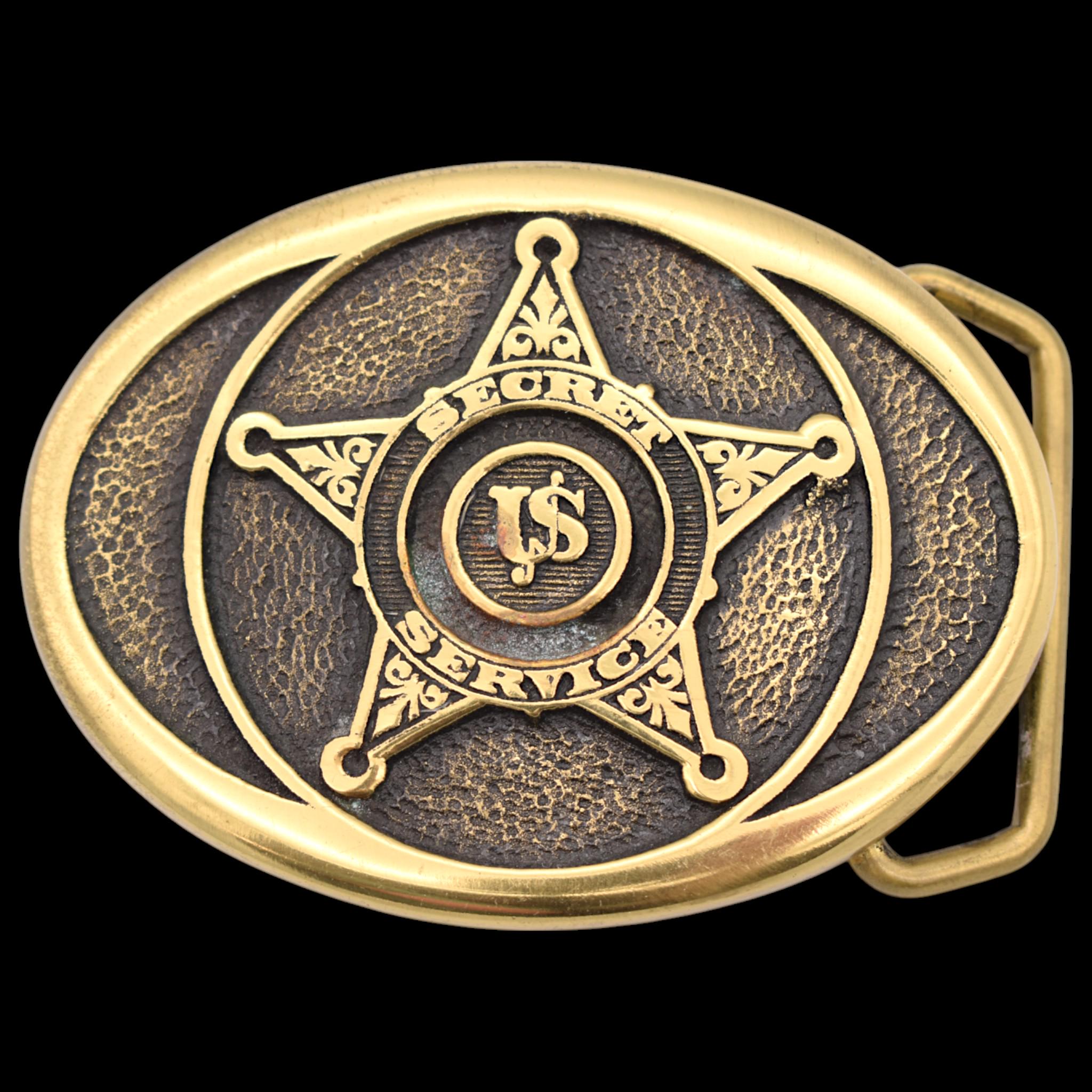 US Secret Service Badge Presidential Guard Solid Brass Vintage