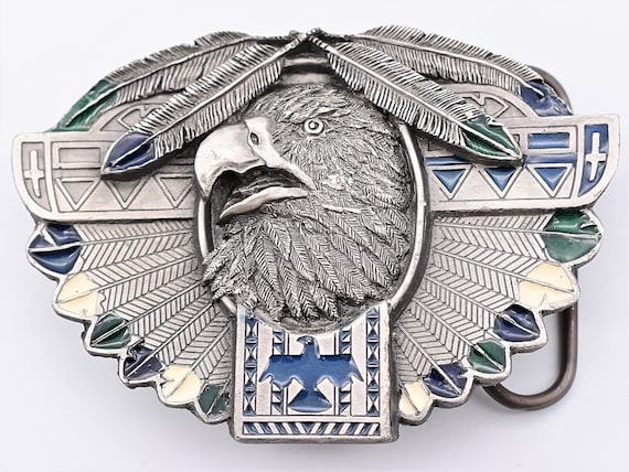 Eagle Feathers Southwestern Geometric Diamond Eagle Belt 