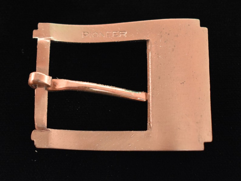 Letter K Belt Buckle Pioneer Tongue Style Traditional 1950s1960s Vintage Belt Buckle with Original Box