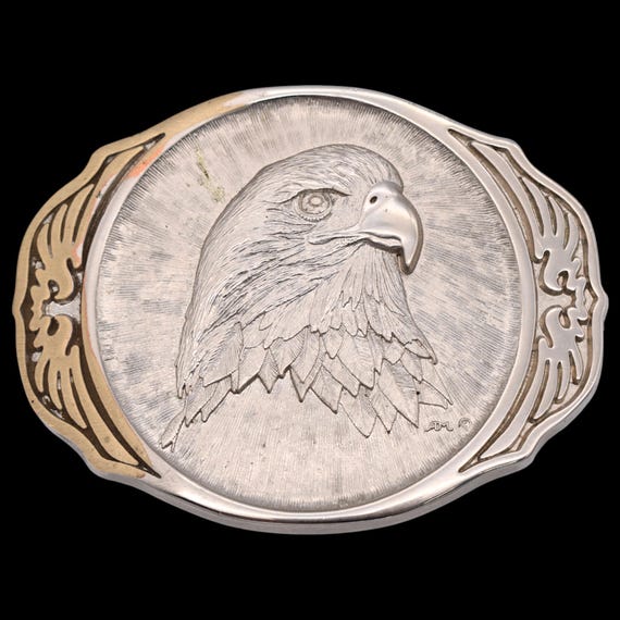Eagle Silver Plated Solid Brass Western Vintage B… - image 1