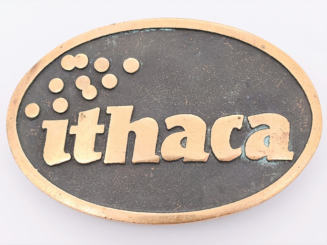 Ithaca Gun Solid Brass UB Vintage Belt Buckle Etsy