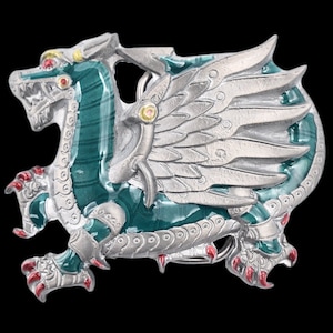 Robotic Dragon Steampunk Fantasy Mechanical Sci-Fi Belt Buckle