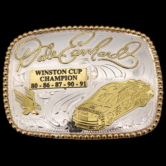 Dale Earnhardt Winston Cup Champion NASCAR Vintage Belt Buckle 