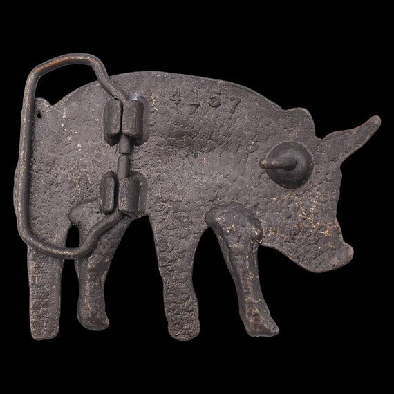 Pig Hog Novelty Vintage Belt Buckle - image 2