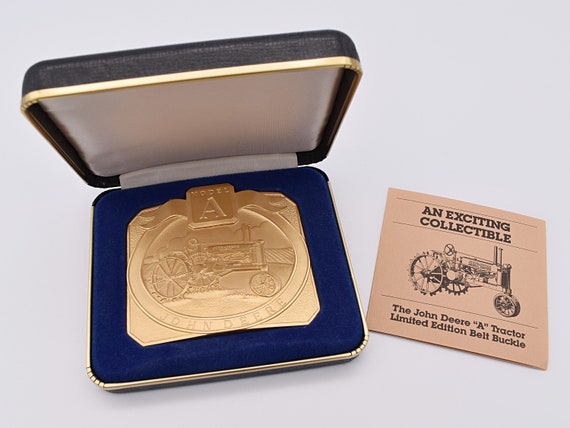 John Deere Tractor Model A Vintage Belt Buckle - image 1