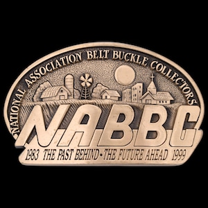 National Association of Belt Buckle Collectors NABBC Solid Brass 1999 Vintage Belt Buckle
