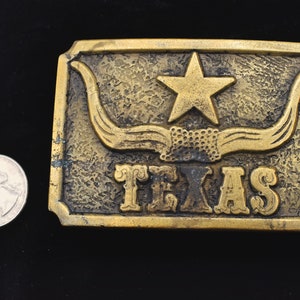 1970s Texas Lone Star State Longhorns Vintage Belt Buckle CDC Metalworks image 3