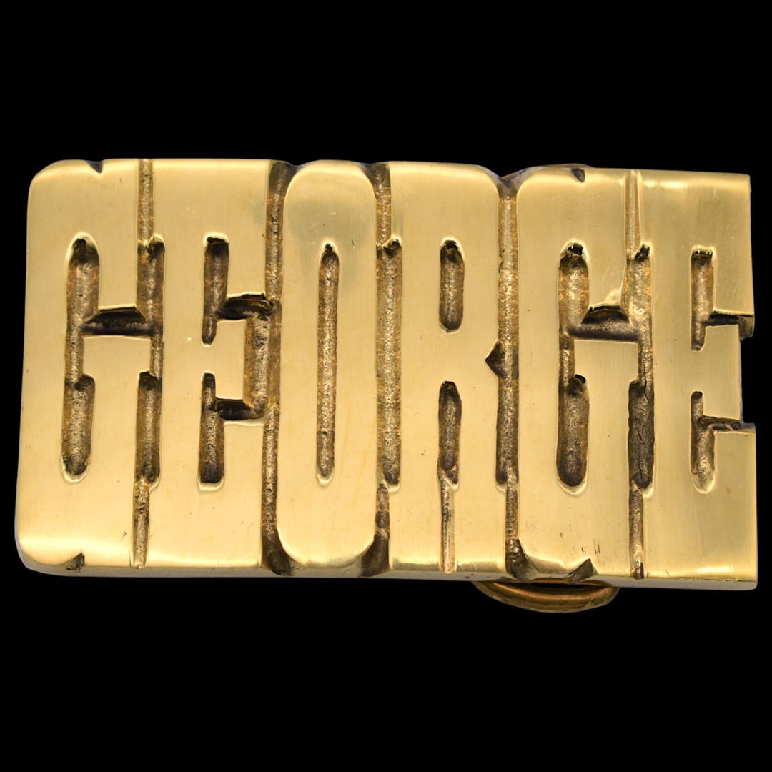 George Name Solid Brass Vintage Belt Buckle by BBB Baron [ca. 1970s] - Etsy
