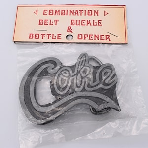Coke Coca Cola Bottle Opener Soda Pop Fountain Drink Vintage Belt Buckle