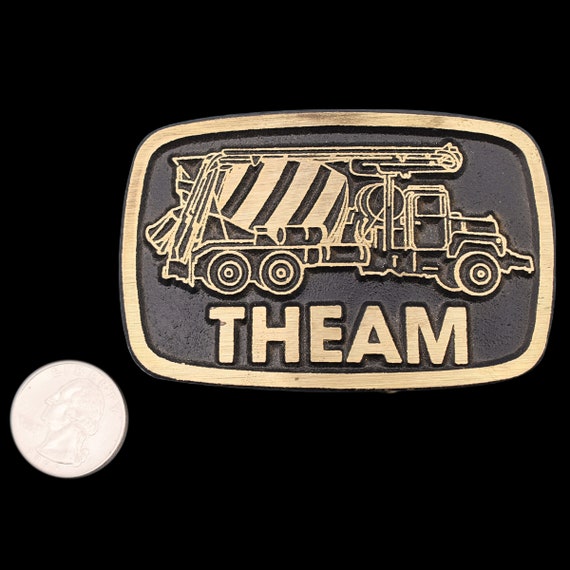 Theam Concrete Pumper Truck Solid Brass Vintage B… - image 3