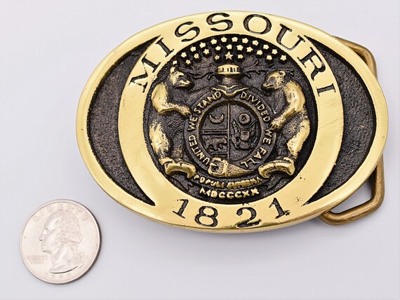 Solid Brass Missouri State Seal Solid Brass Vinta… - image 4