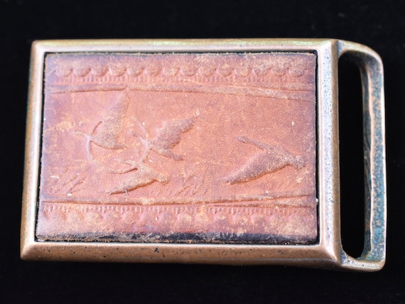 Tech Ether Guild Stamped Leather Solid Brass Rare… - image 1