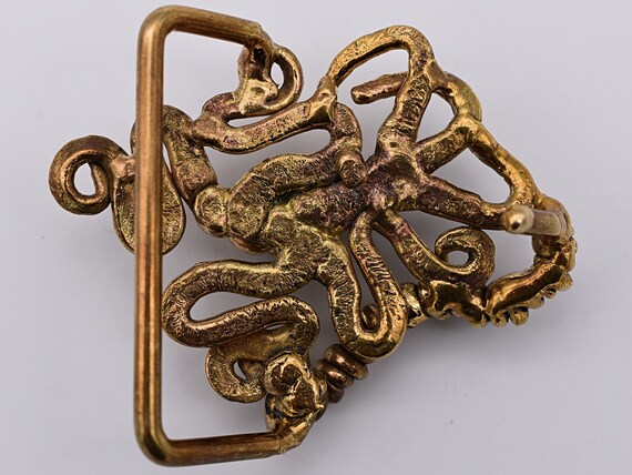 Solid Brass Abstract Octopus Arms Studio Art 70s … - image 2