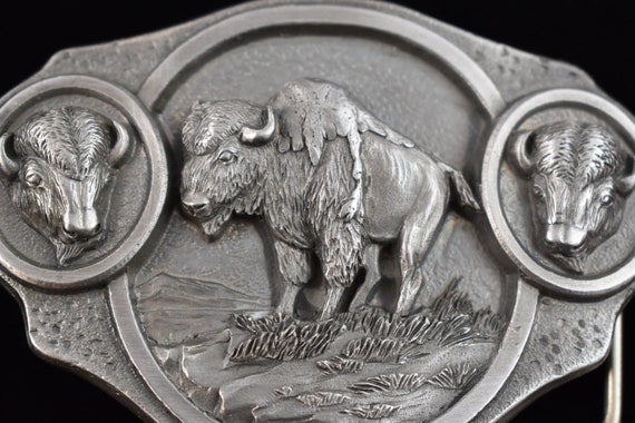 Bison Buffalo Vintage New-Old-Stock Belt Buckle - image 3