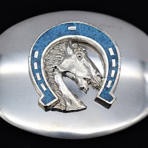 Horseshoe Belt Buckle Turquoise - Etsy display picture 2