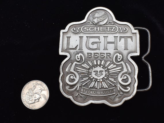 Schlitz Light Beer Lager Vintage Belt Buckle - image 3