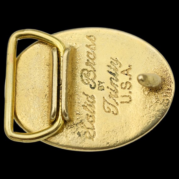 Olive Tree Wood Solid Brass Hexagon Trinity Buckl… - image 2