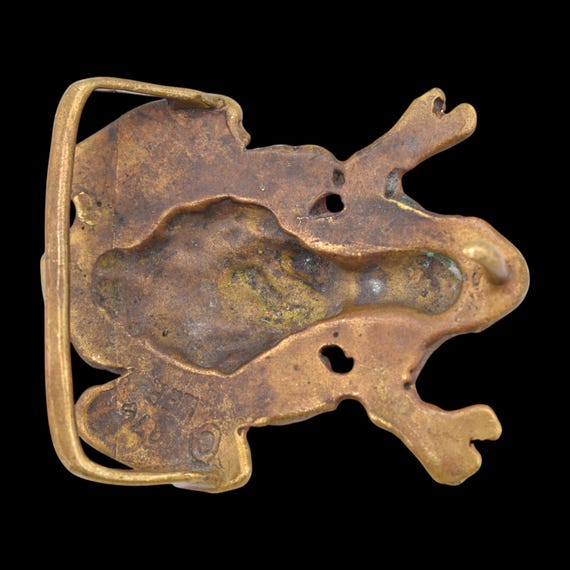 Abstract Frog Toad Studio Art Solid Brass Vintage… - image 2