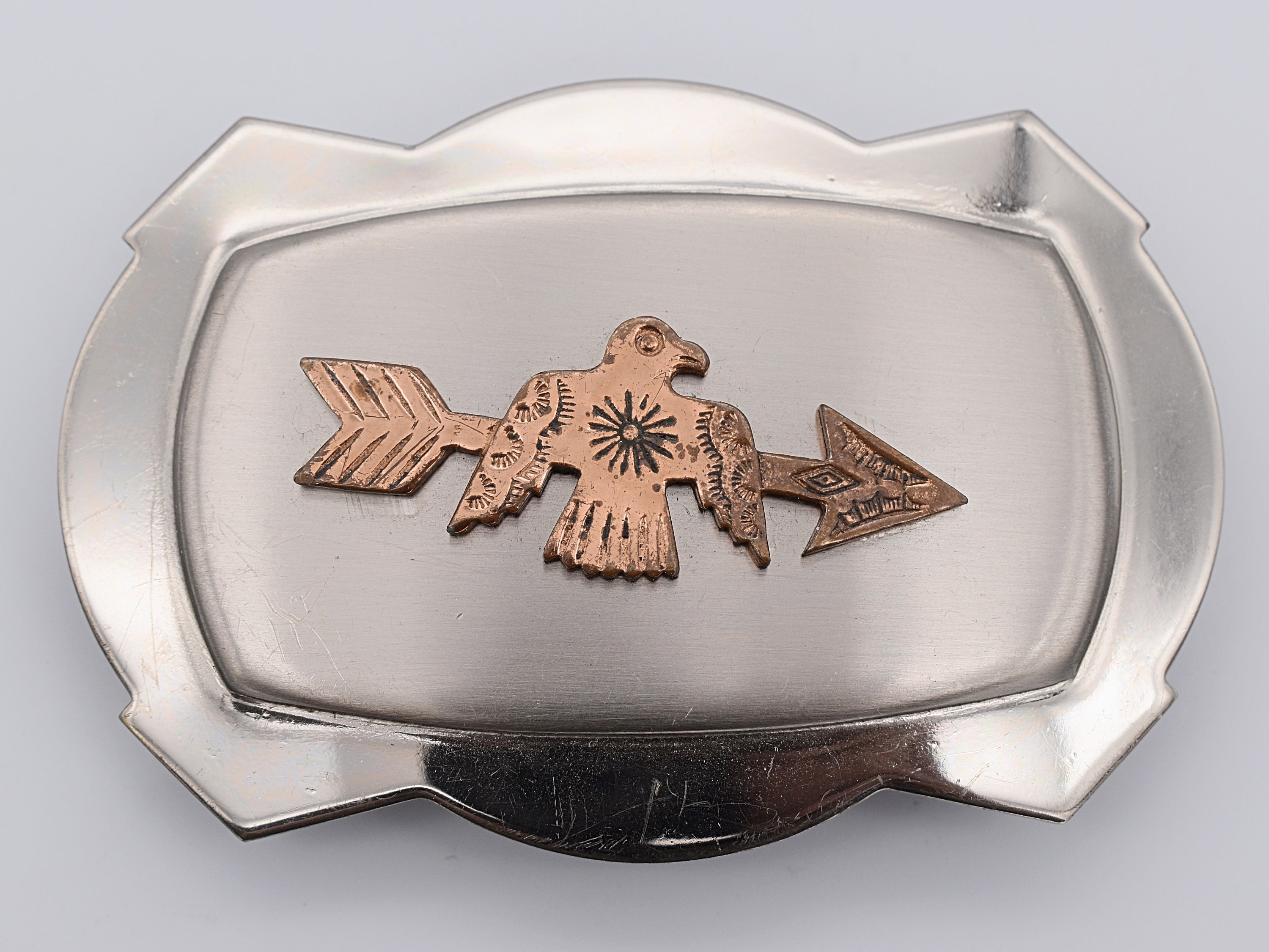Silver Thunderbird Belt Vintage Silver Thunderbird Chain Link Belt – Possum Run  main image 3