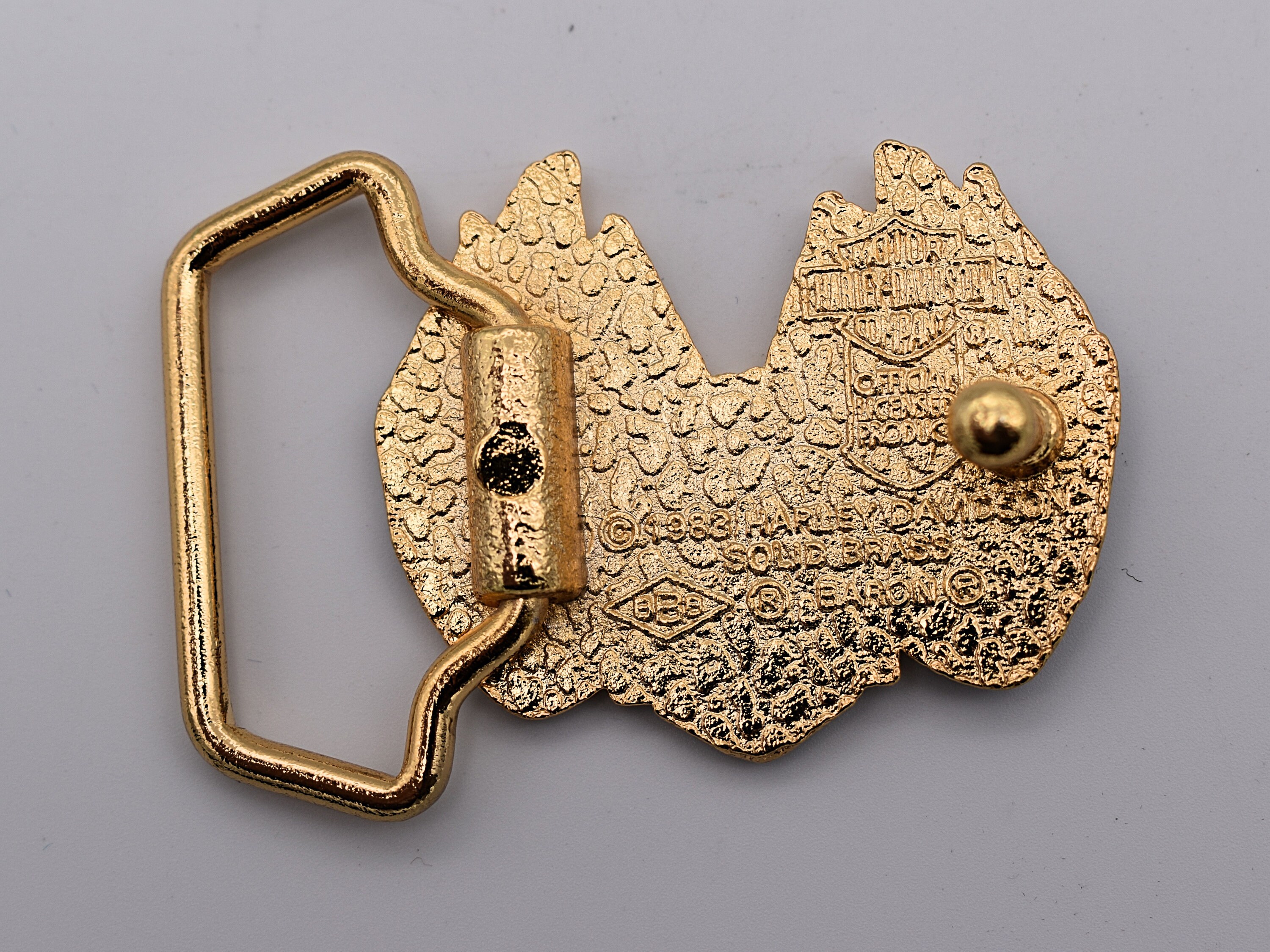 ⭐︎BARON BUCKLEバックル⭐︎ Vintage 1980 Baron Buckles Solid Brass Belt Buckle And
