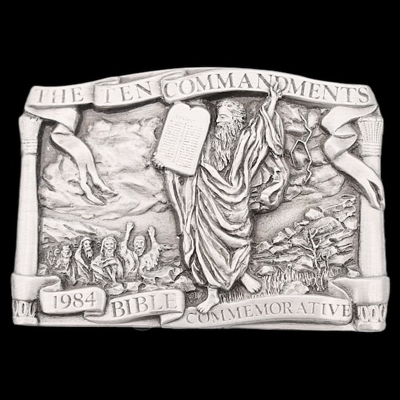 Ten Commandments Abraham Old Testament Tablet Vin… - image 1