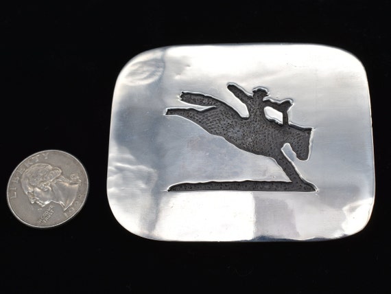Sterling Silver Overlay Method Bucking Bronco Vin… - image 3