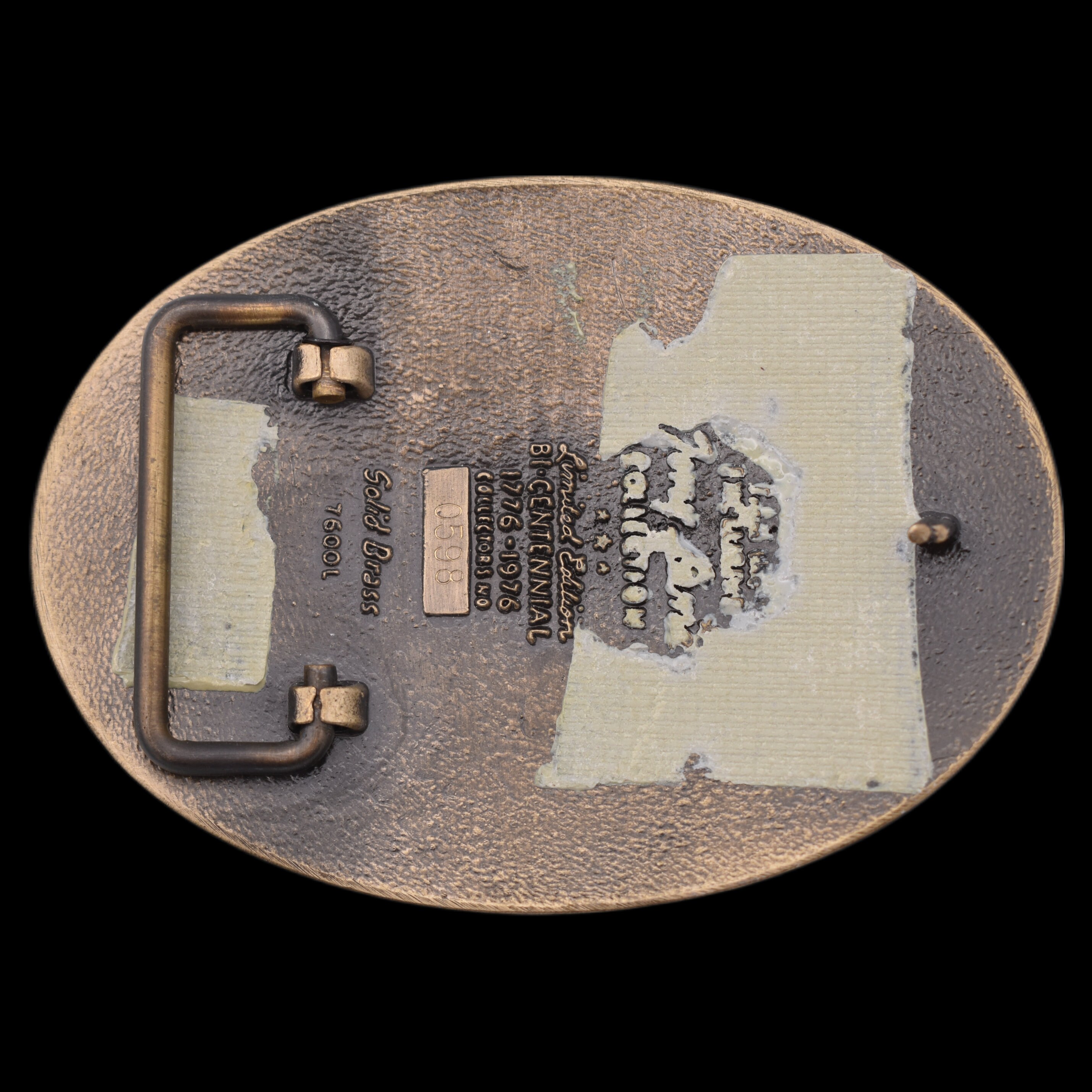 Vintage El Paso Texas Brass Belt Buckle Limited Edition (9 Of 2000) Buckle Down Texican Bull Riding Rodeo Championship Trophy Buckle☆El  main image 4