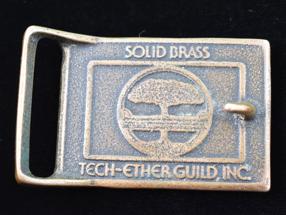 Tech Ether Guild Stamped Leather Solid Brass Rare… - image 2