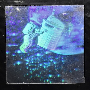 Hologram Astronaut Space Walk Satellite Vintage Hologram Shelf Display