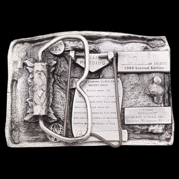 Ten Commandments Abraham Old Testament Tablet Vin… - image 2