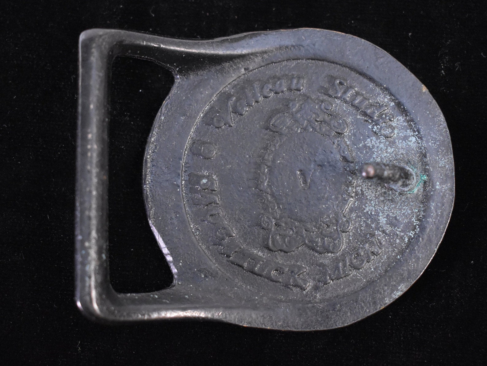 Hunter Solid Brass Vintage Belt Buckle Valleau Studios Etsy