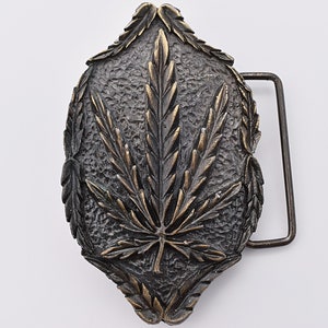 Marijuana Pot Leaf Vintage Belt Buckle