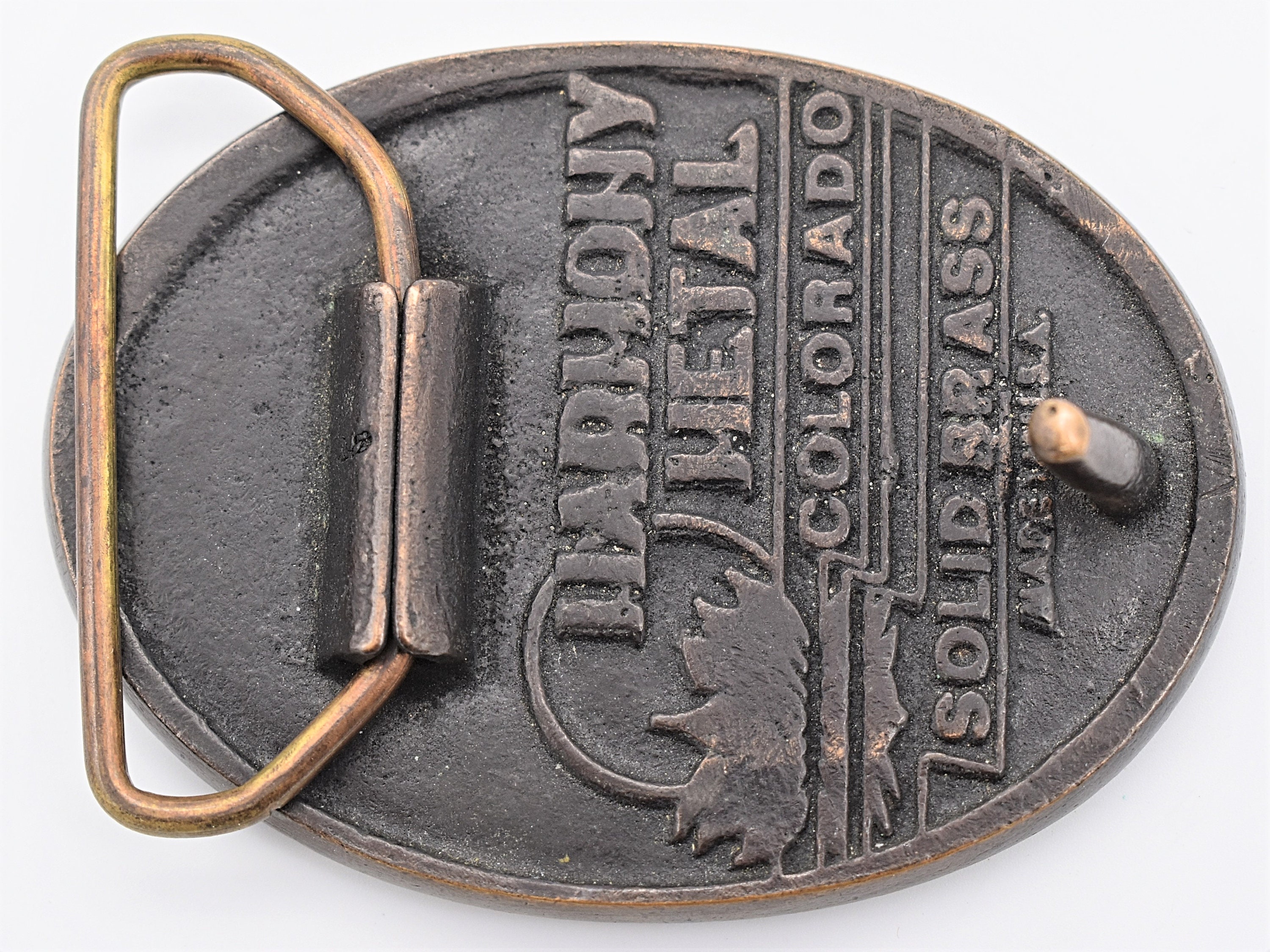Vintage Western‎ Harmony Metal Colorado Solid Brass Butterfly Belt Buckle Women main image 3