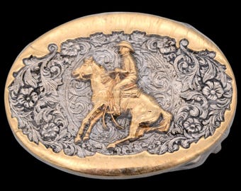 State of Oklahoma Diamond 75th Jubilee Belt Buckle 24K GP  display picture 2