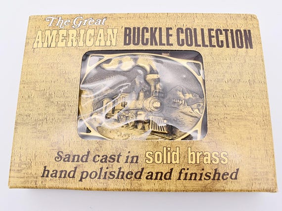 Solid Brass Train Engine American West Vintage Be… - image 1