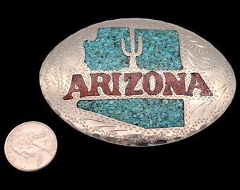 Handmade, Vintage - Arizona Silversmiths German Silver And Onyx Belt Buckle Gorgeous Arizona Silversmiths Handmade German Silver And  main image 3