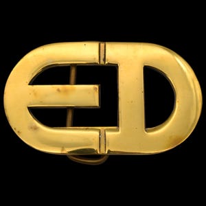 Ed Name Solid Brass Vintage Belt Buckle