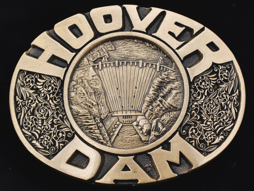 Hoover Dam Solid Brass Vintage Belt Buckle - Etsy
