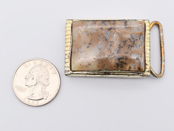 Stone Cabochon Agate Slide Compression Vintage Be… - image 3